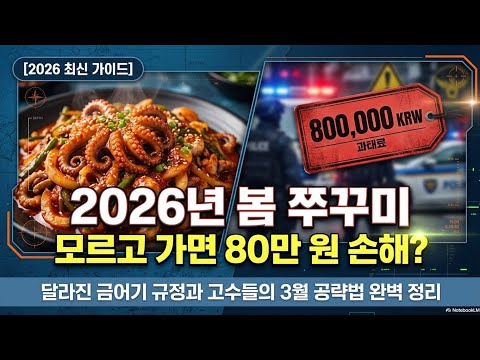 서해안 쭈꾸미 시즌개요 완벽 가이드 – 채비/포인트/선단 총정리 (2026.04.25)